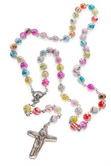 Rosary with colorful beads 