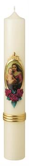 Marian candle,
marian crown
size 40/6 cm 