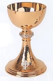Chalice with paten, goldplated 